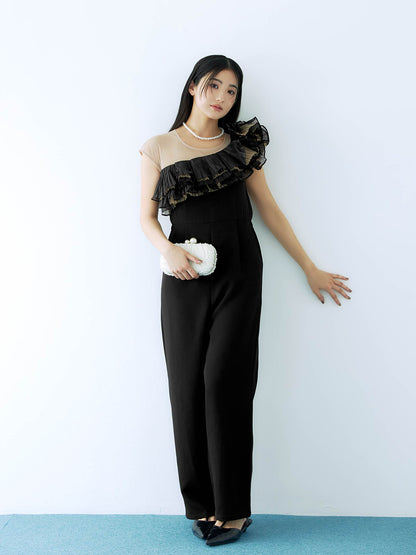 tule motif pants dress / チュールモチーフパンツドレス