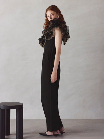 tule motif pants dress / チュールモチーフパンツドレス