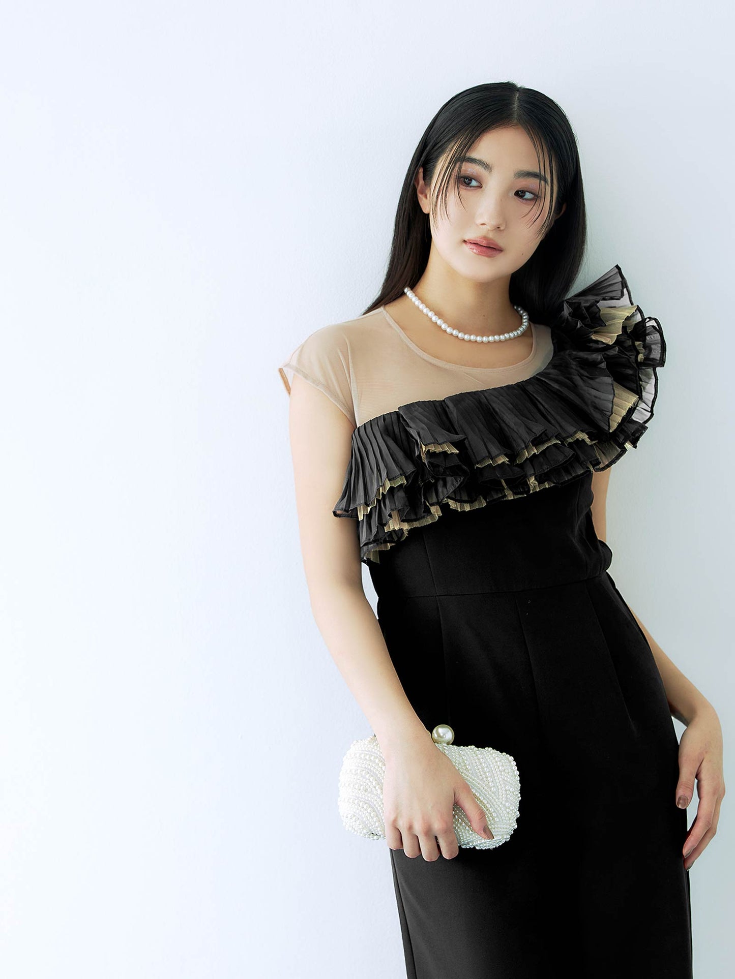 tule motif pants dress / チュールモチーフパンツドレス