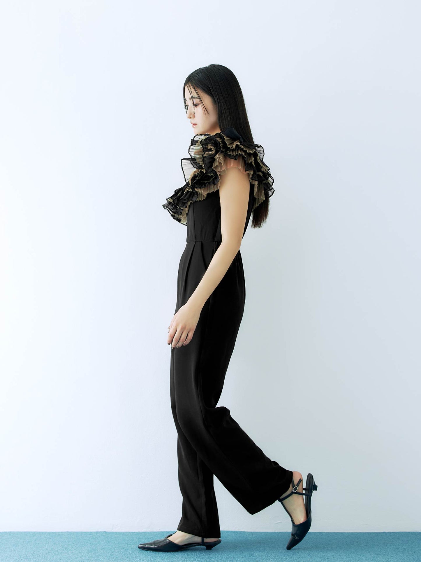 tule motif pants dress / チュールモチーフパンツドレス