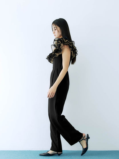 tule motif pants dress / チュールモチーフパンツドレス
