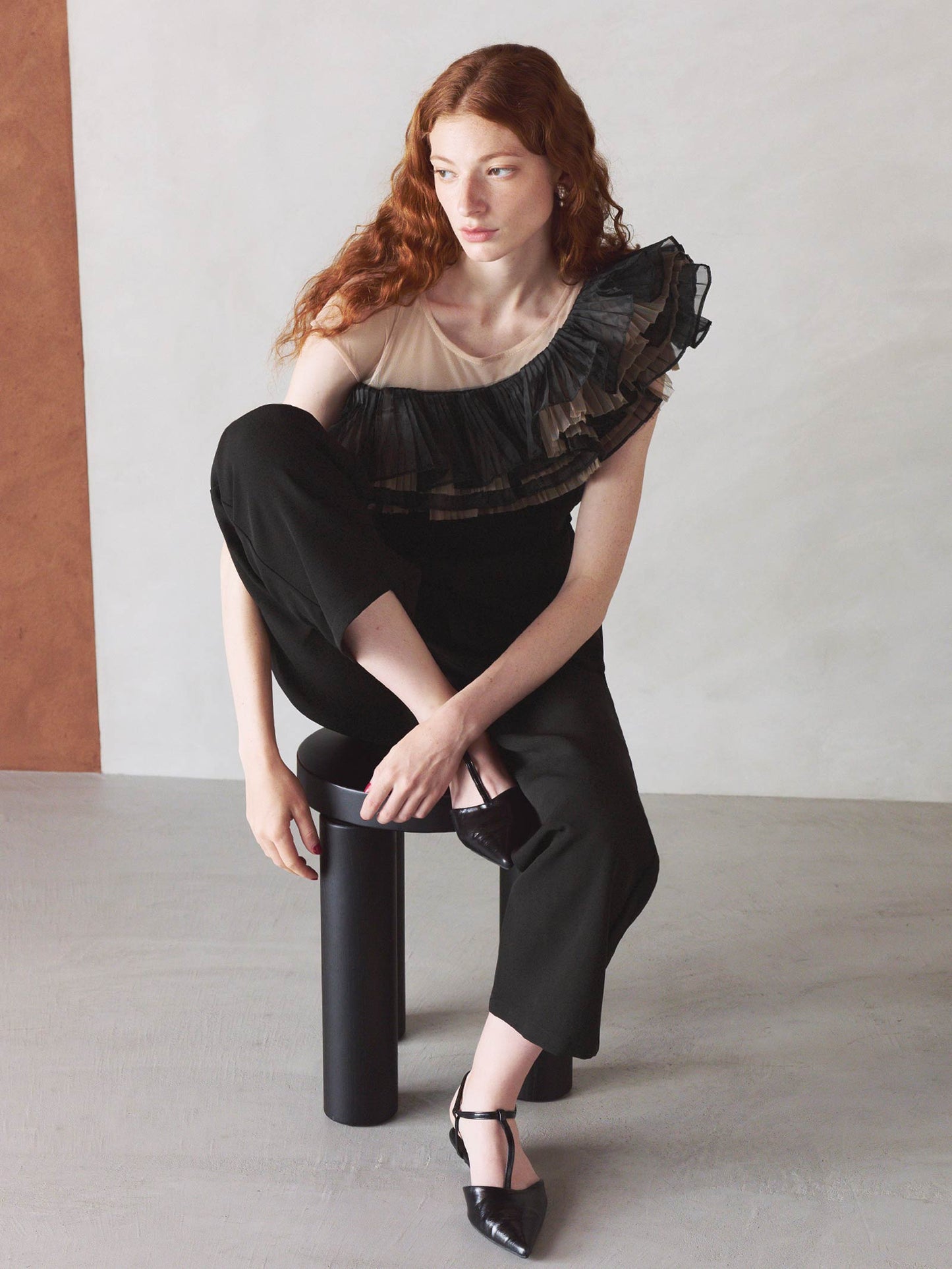tule motif pants dress / チュールモチーフパンツドレス