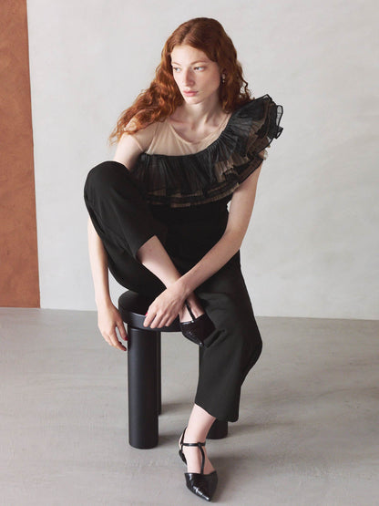 tule motif pants dress / チュールモチーフパンツドレス