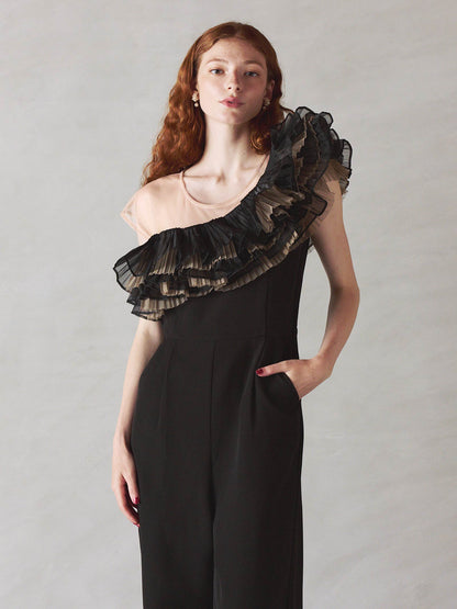 tule motif pants dress / チュールモチーフパンツドレス