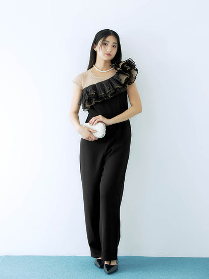 tule motif pants dress / チュールモチーフパンツドレス
