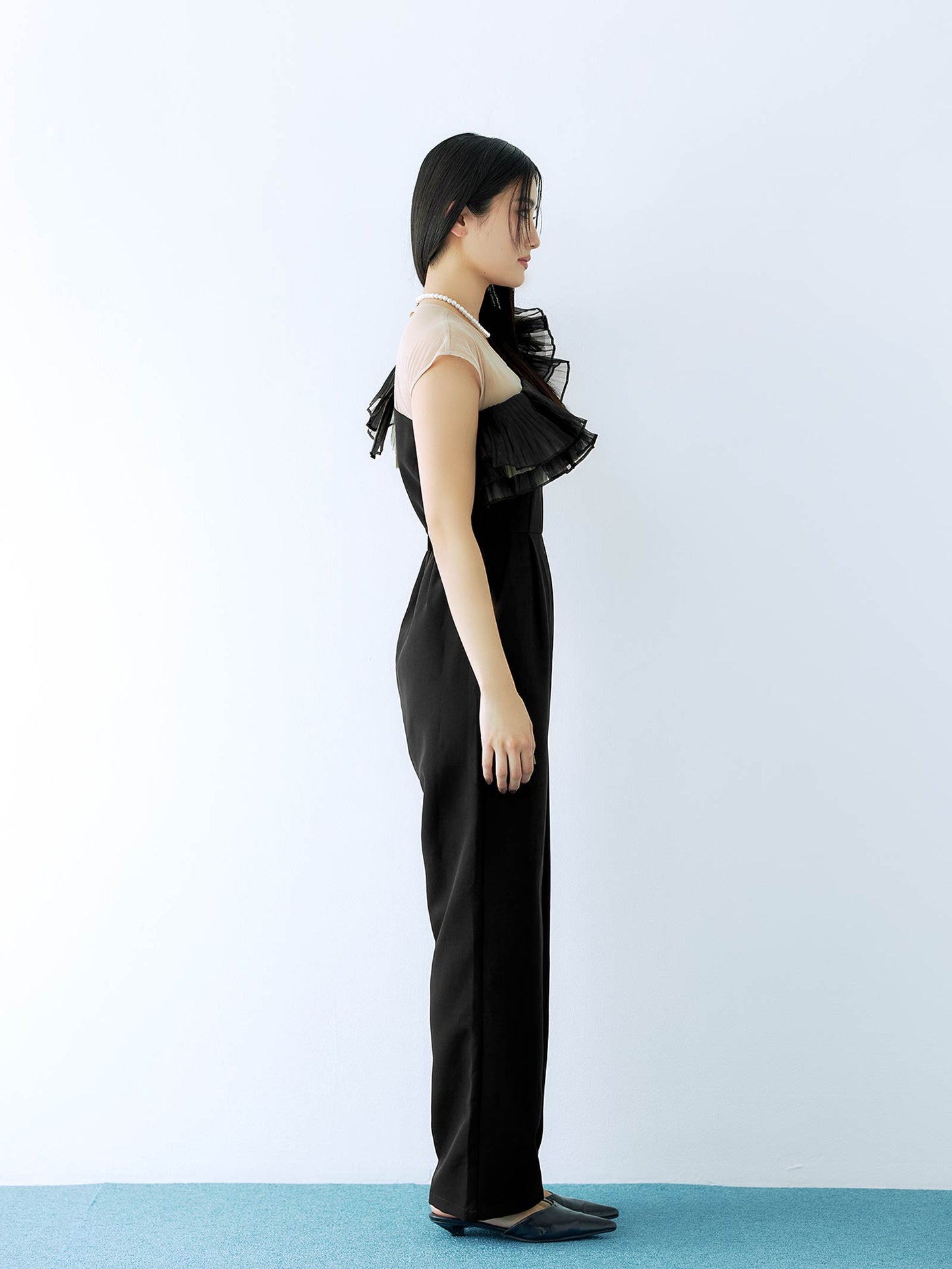 tule motif pants dress / チュールモチーフパンツドレス