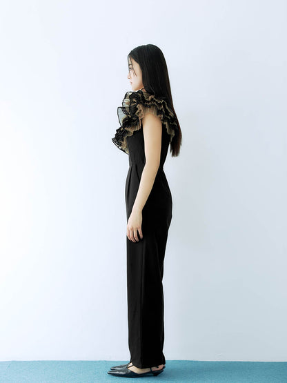 tule motif pants dress / チュールモチーフパンツドレス