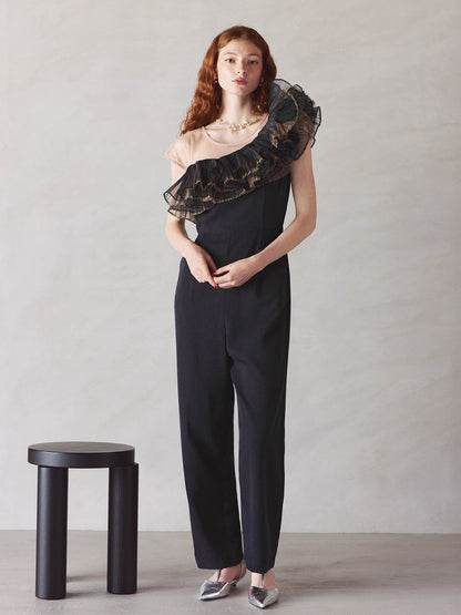 tule motif pants dress / チュールモチーフパンツドレス
