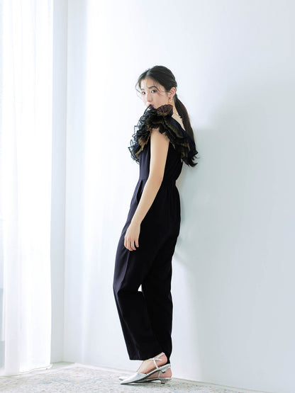 tule motif pants dress / チュールモチーフパンツドレス