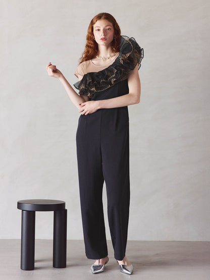 tule motif pants dress / チュールモチーフパンツドレス