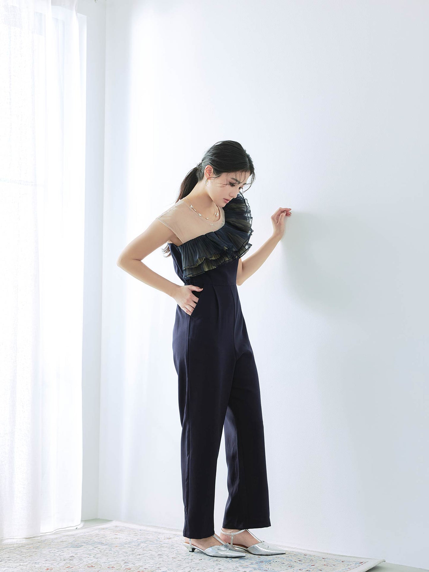 tule motif pants dress / チュールモチーフパンツドレス