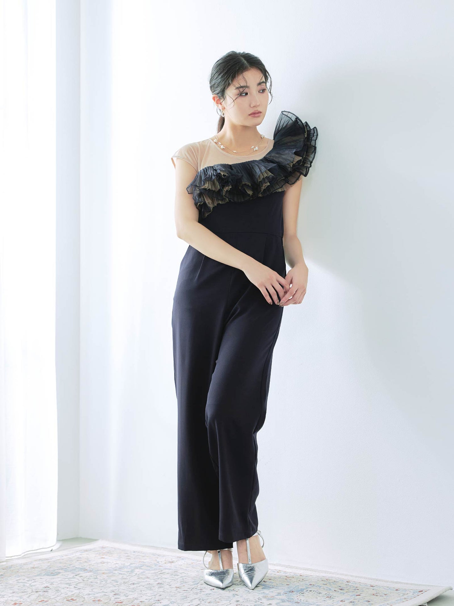 tule motif pants dress / チュールモチーフパンツドレス