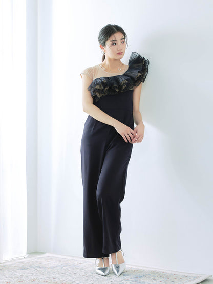 tule motif pants dress / チュールモチーフパンツドレス