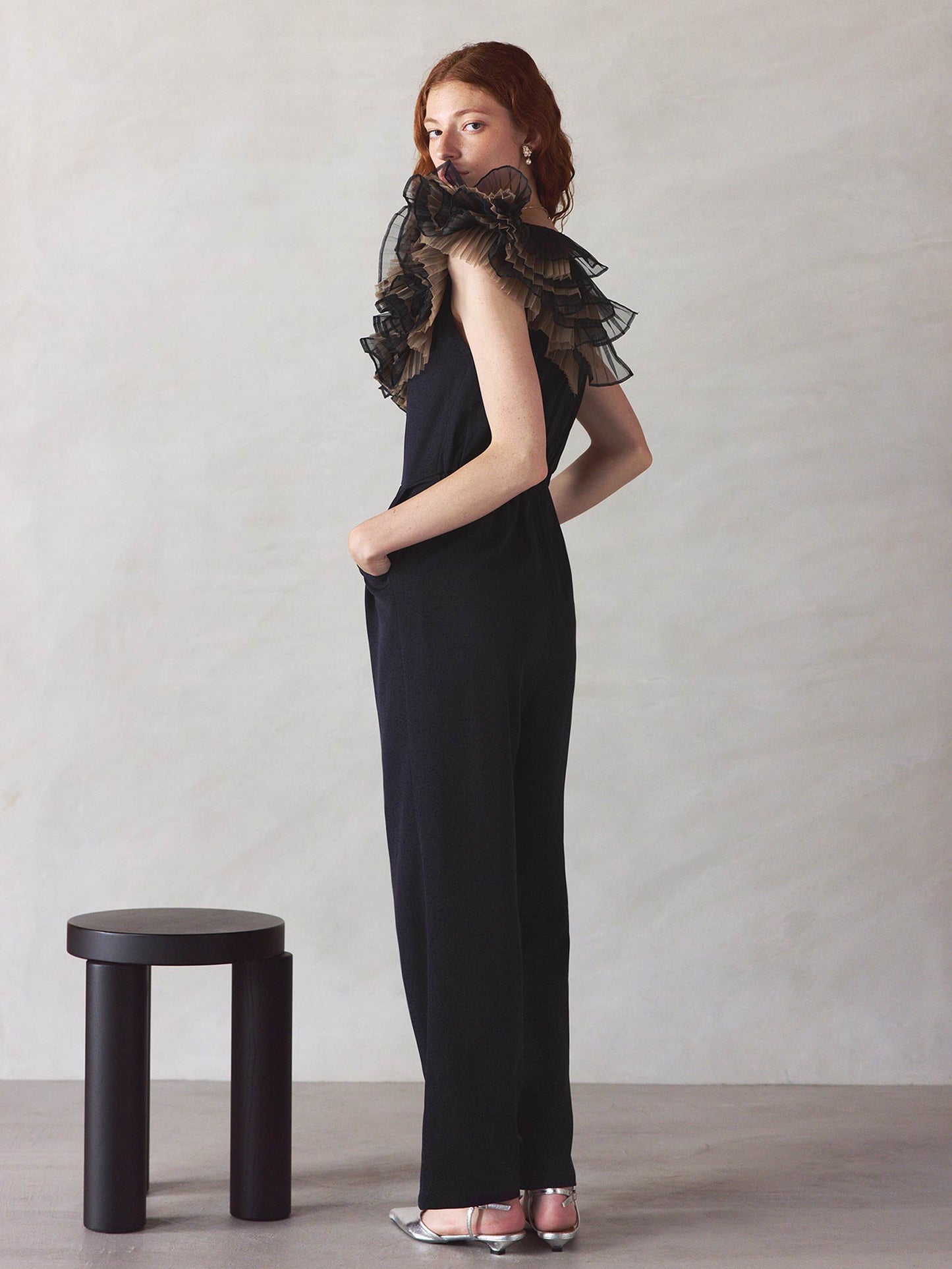 tule motif pants dress / チュールモチーフパンツドレス
