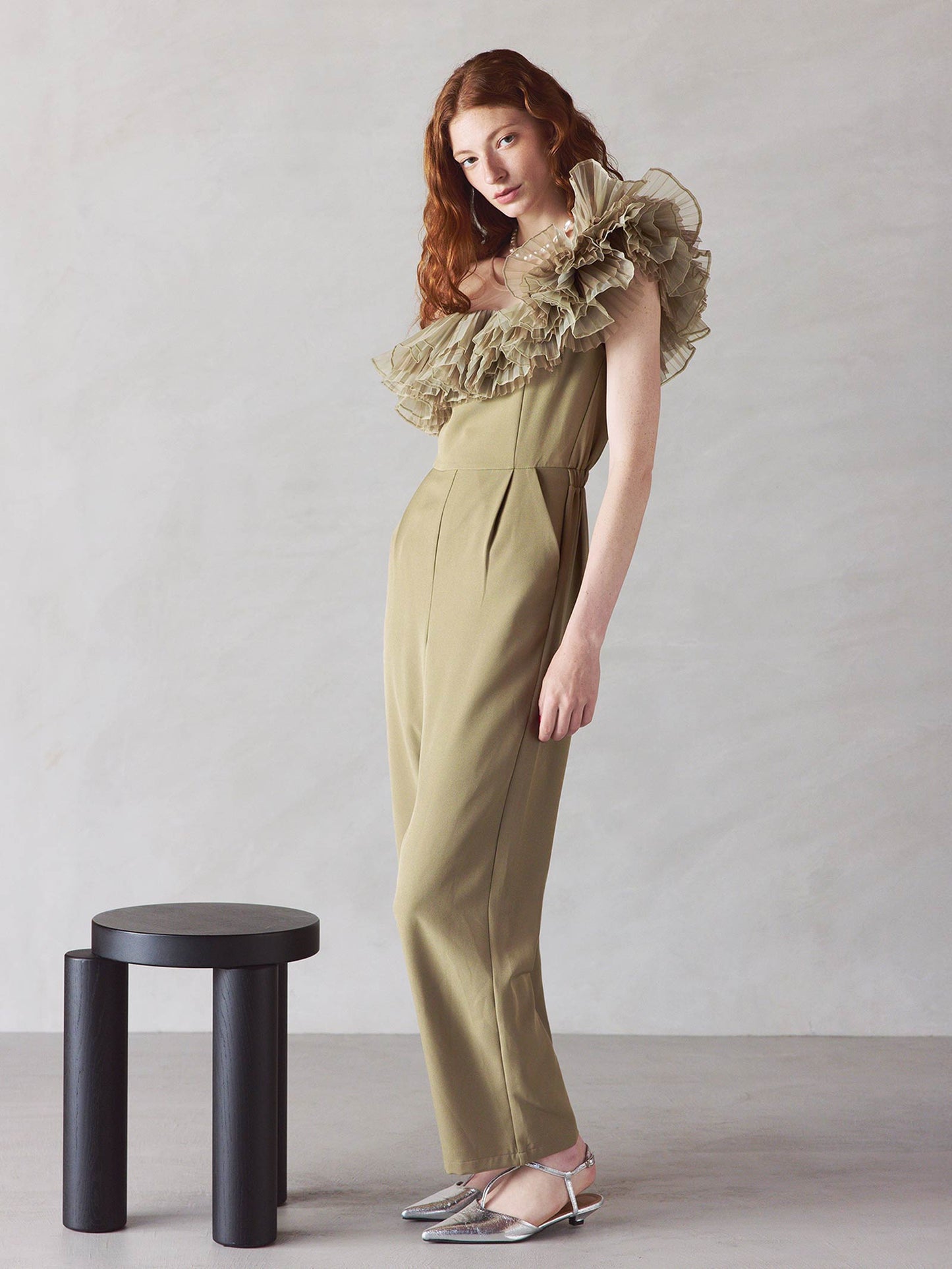 tule motif pants dress / チュールモチーフパンツドレス