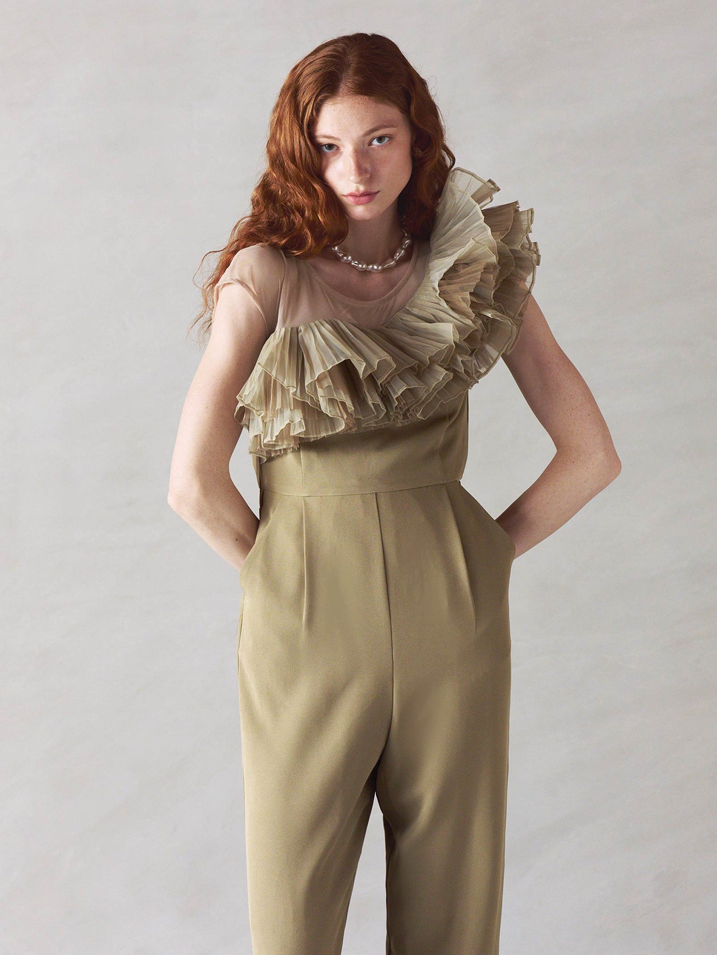 tule motif pants dress / チュールモチーフパンツドレス
