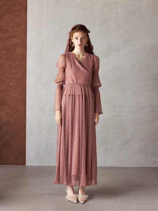 lame pleats dress / ラメプリーツドレス