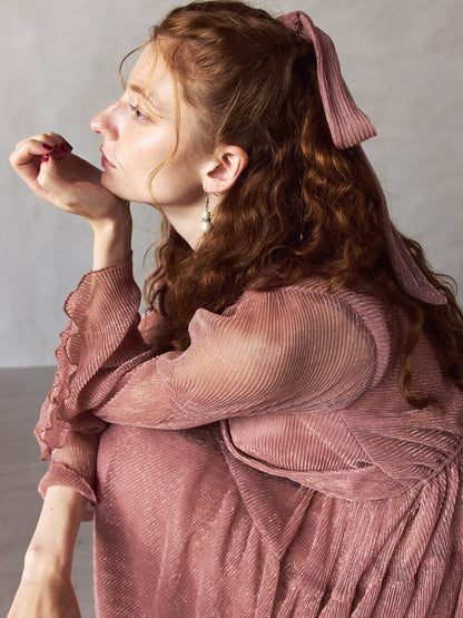 lame pleats dress / ラメプリーツドレス