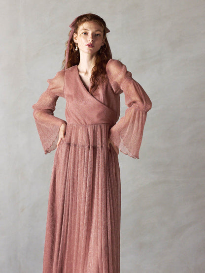 lame pleats dress / ラメプリーツドレス