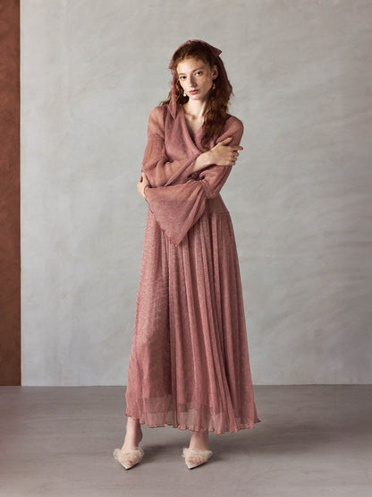 lame pleats dress / ラメプリーツドレス