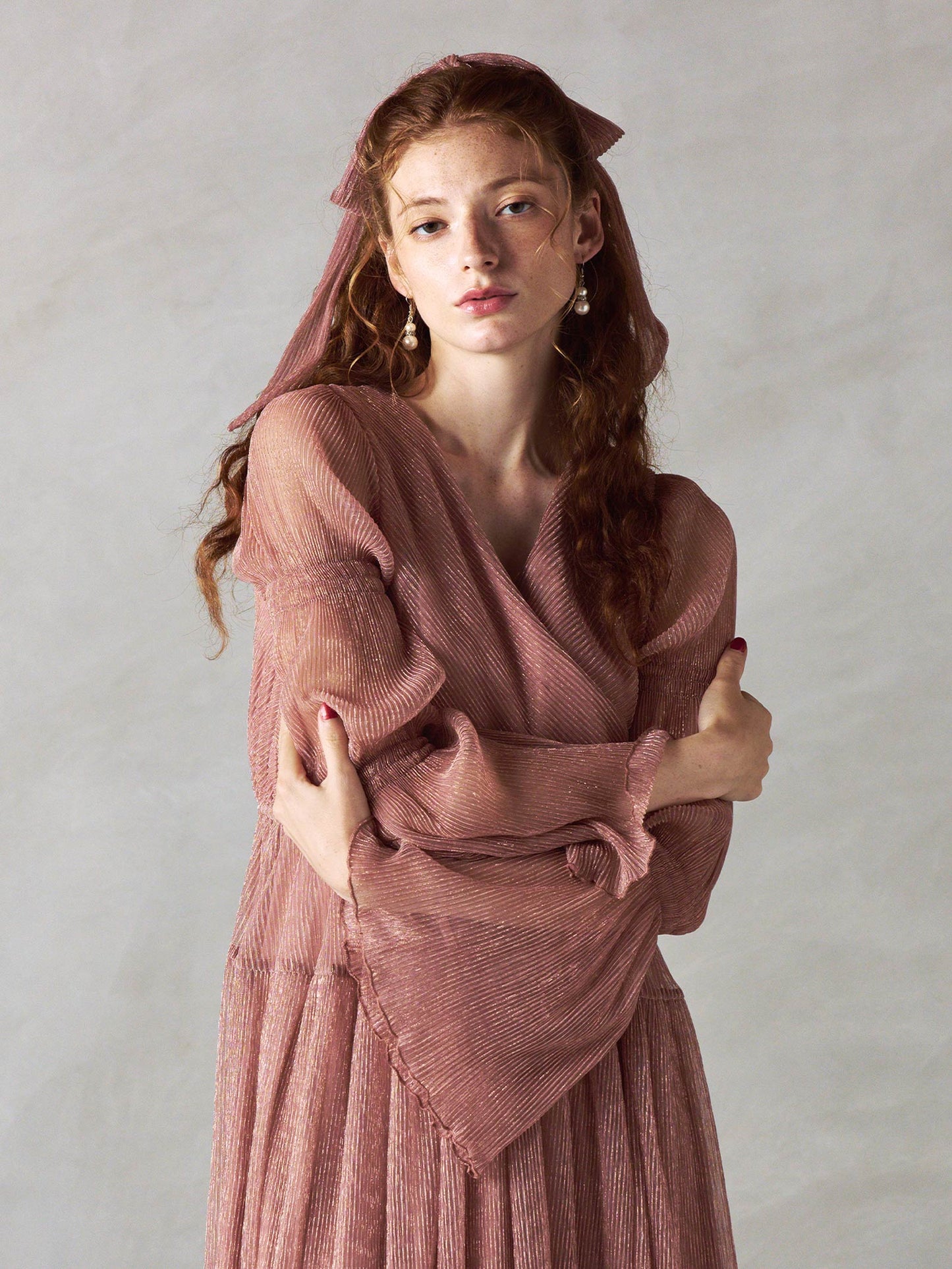 lame pleats dress / ラメプリーツドレス