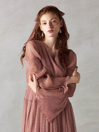 lame pleats dress / ラメプリーツドレス