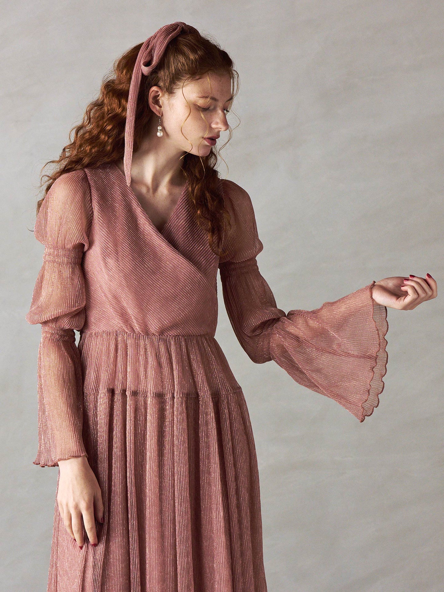 lame pleats dress / ラメプリーツドレス