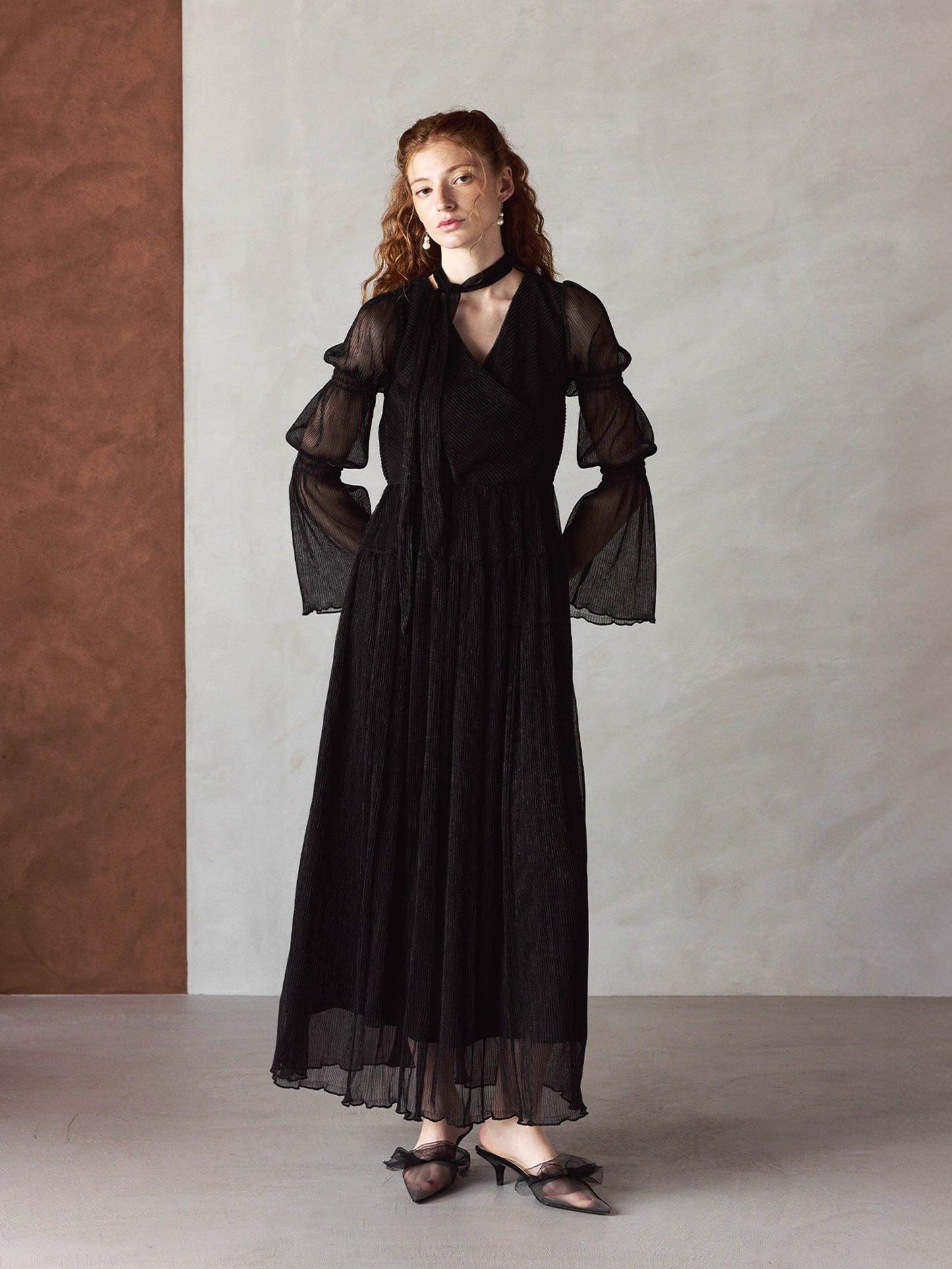 lame pleats dress / ラメプリーツドレス