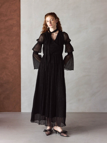 lame pleats dress / ラメプリーツドレス