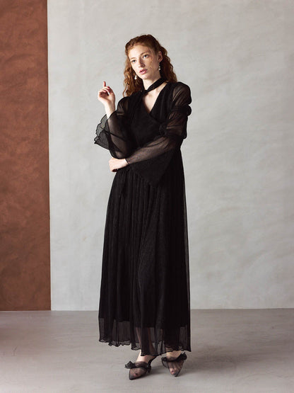 lame pleats dress / ラメプリーツドレス