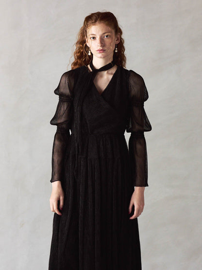 lame pleats dress / ラメプリーツドレス