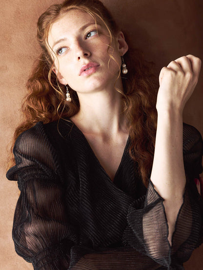 lame pleats dress / ラメプリーツドレス