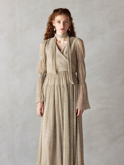 lame pleats dress / ラメプリーツドレス