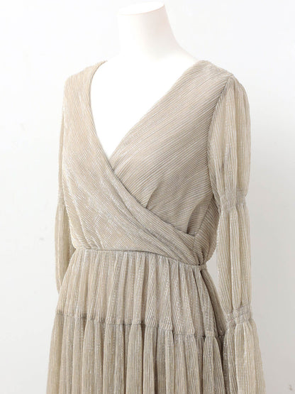 lame pleats dress / ラメプリーツドレス