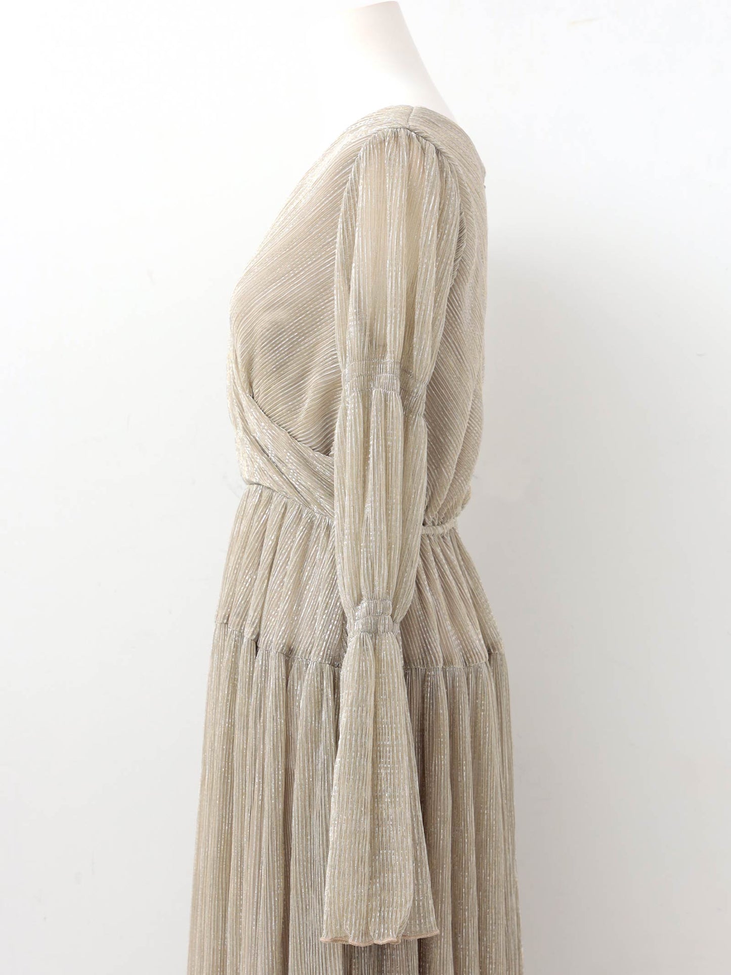 lame pleats dress / ラメプリーツドレス