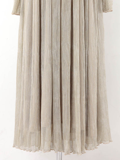 lame pleats dress / ラメプリーツドレス