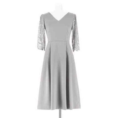 embroidery lace dress / エンブロイダリーレースレイヤードミモレ丈ワンピースドレス