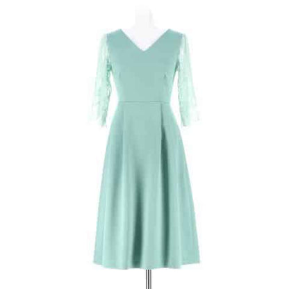 embroidery lace dress / エンブロイダリーレースレイヤードミモレ丈ワンピースドレス