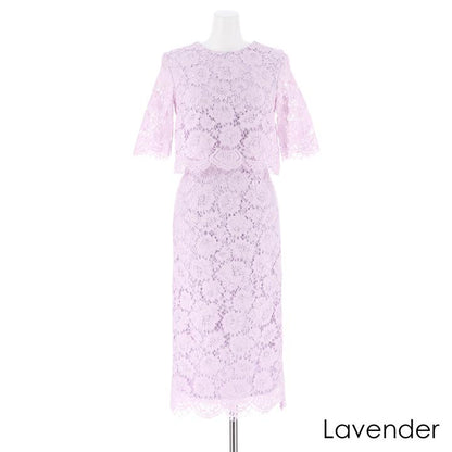 cutwork lace bodycon dress / カットワークレースタイトワンピース