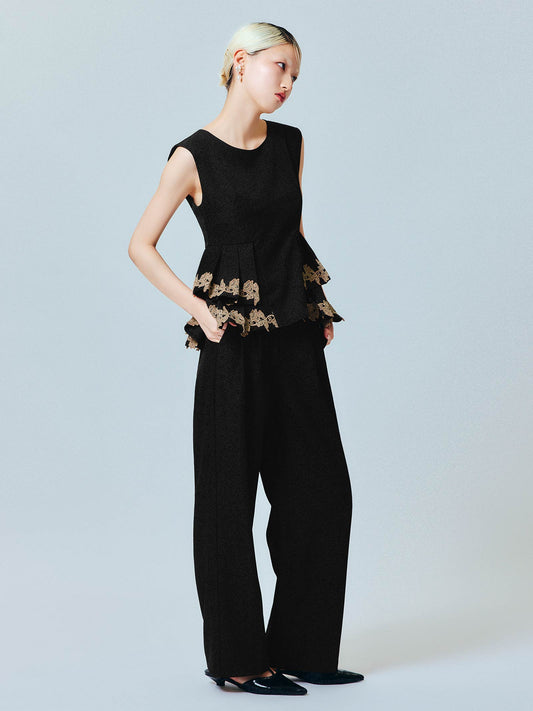 point lace pants setup / ポイントレースパンツセットアップ