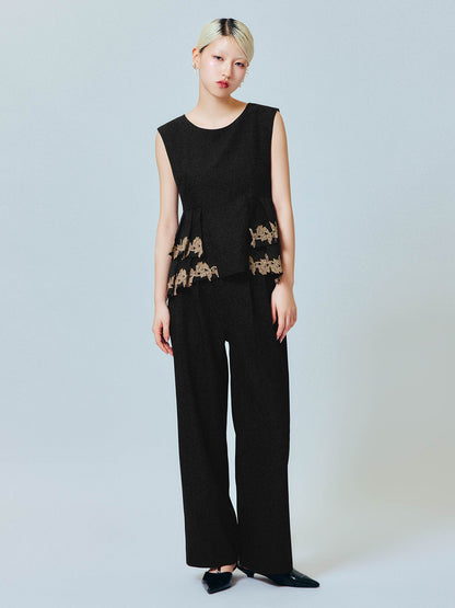 point lace pants setup / ポイントレースパンツセットアップ