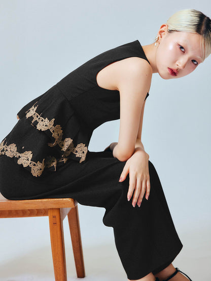 point lace pants setup / ポイントレースパンツセットアップ