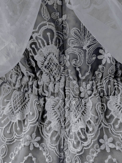 offsholder lace dress / オフショルダーレースドレス