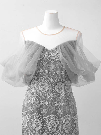 offsholder lace dress / オフショルダーレースドレス