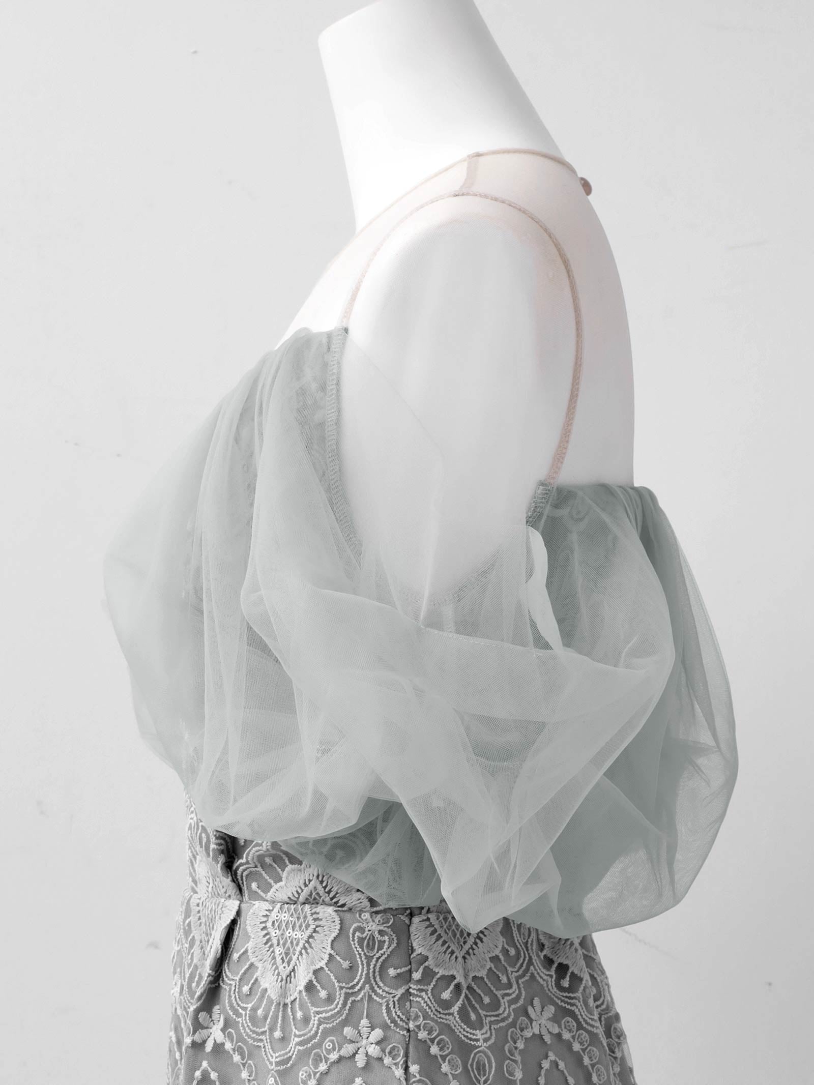 offsholder lace dress / オフショルダーレースドレス