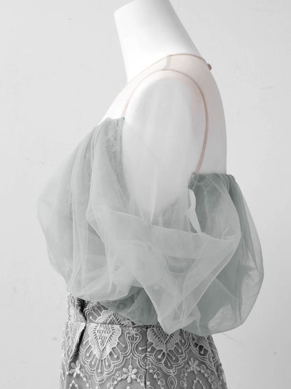 offsholder lace dress / オフショルダーレースドレス