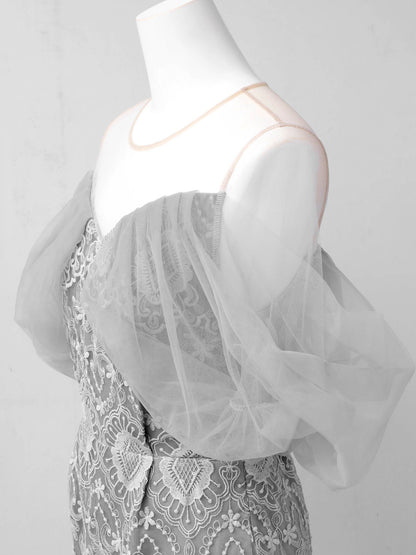 offsholder lace dress / オフショルダーレースドレス