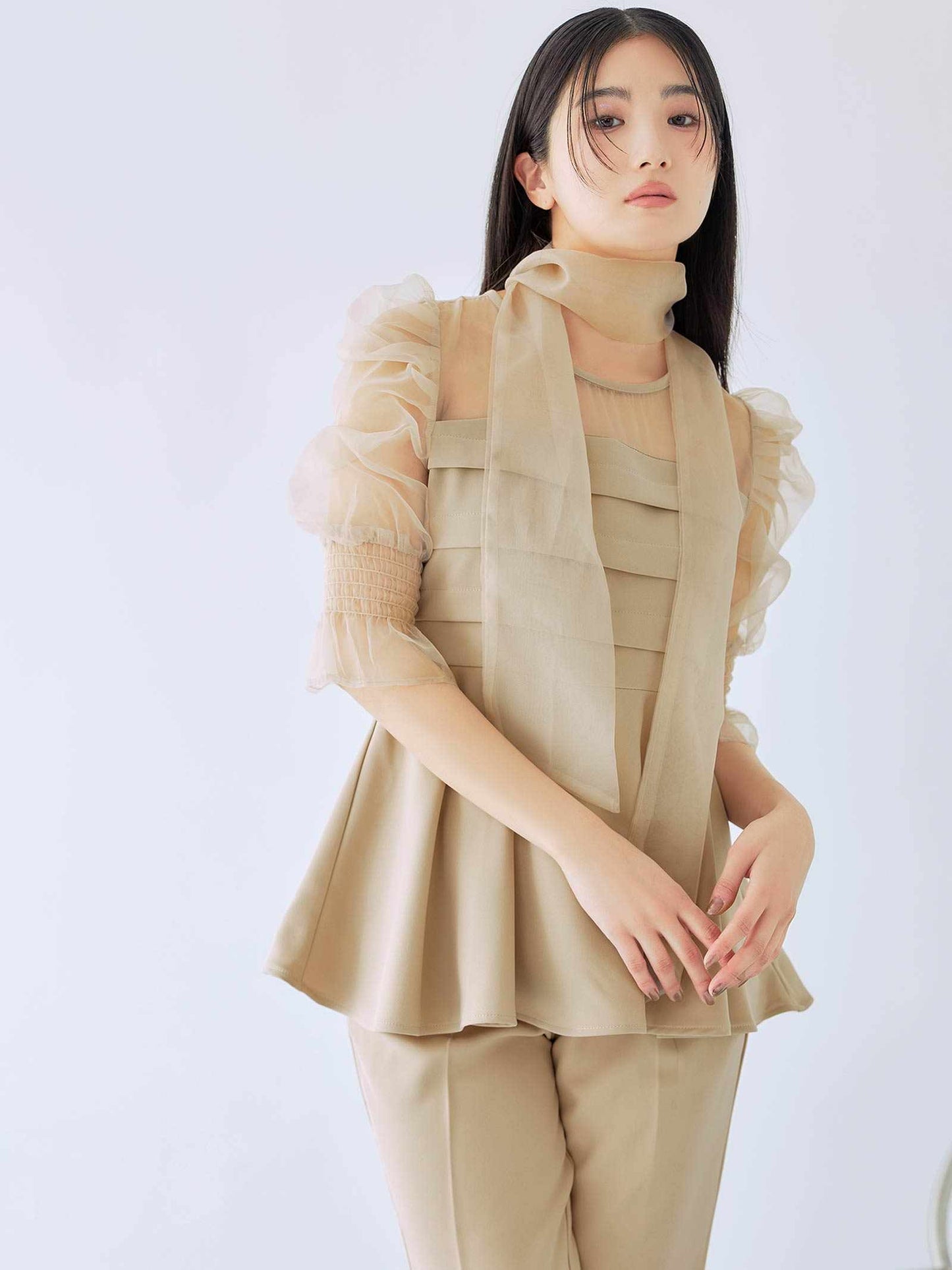 ribon organdy set up / リボンオーガンジーセットアップ