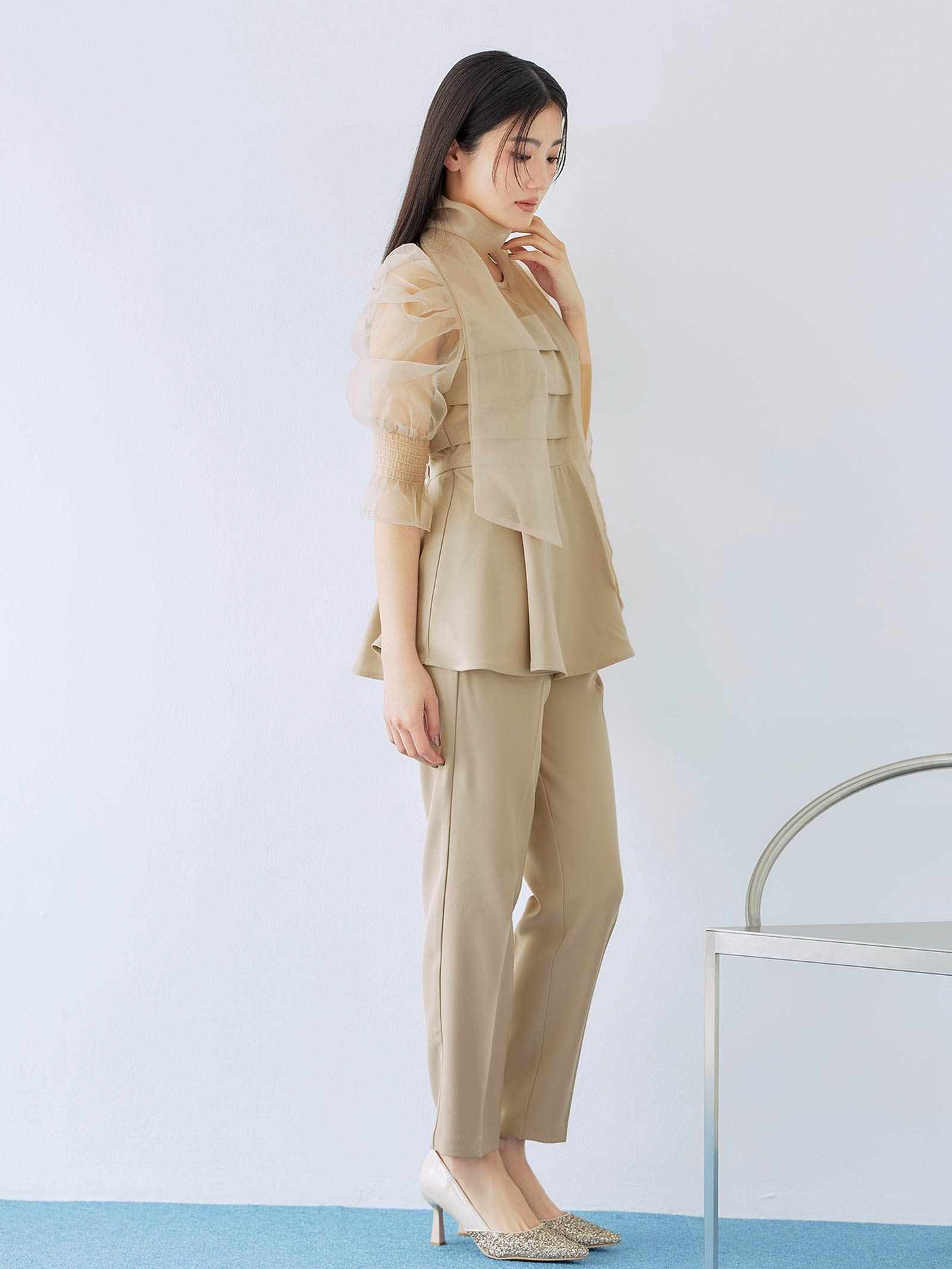 ribon organdy set up / リボンオーガンジーセットアップ