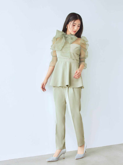 ribon organdy set up / リボンオーガンジーセットアップ